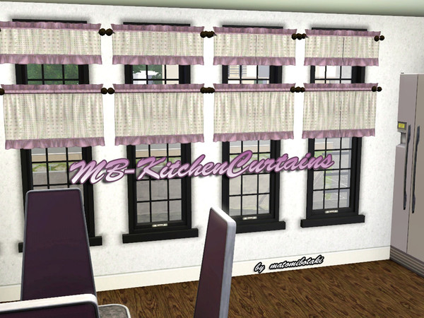 Sims 3 — MB-KitchenCurtains by matomibotaki — MB-KitchenCurtains by matomibotaki, new mesh 1x1, recolorable.