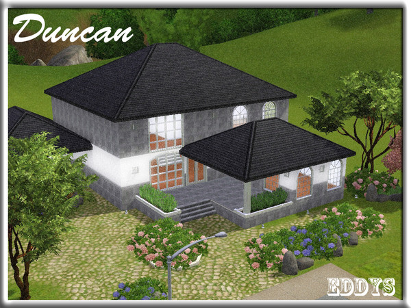 Sims 3 — Duncan by eddys — Spacious family residence. First floor: hall, kitchen, dining room, living room, office, gym