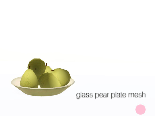 Sims 3 — Pear Plate Mesh by DOT — Pear Plate Mesh Sims 3 by DOT of The Sims Resource