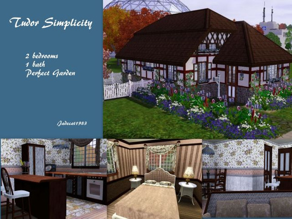 Sims 3 — Tudor Simplicity by jadepanther198303 — 2 bedrooms 1 bath garden filled with perfect plants