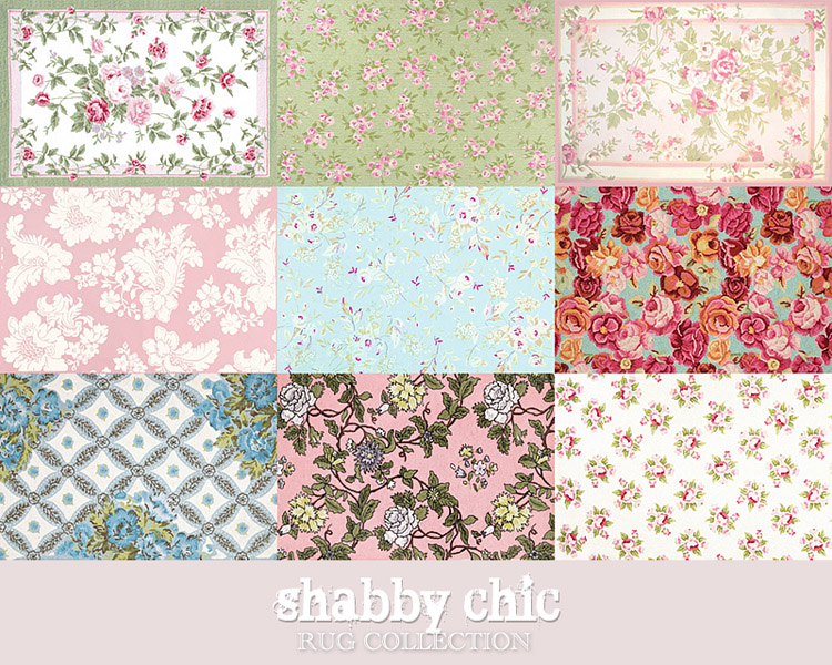 Linasometimes Shabby Chic Rug Collection, Shabby Chic Rug