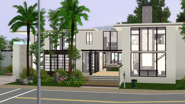 Sims 3 — Casa Modernum by Liugao — Casa Modernum, a smaller version of Modern Mansion, offers similar stylish amenities