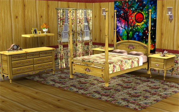 Sims 3 — marcorse_extravagance pattern by marcorse — An extravagance of pink and red roses, green foliage and a splash of