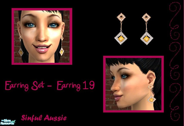 Sims 2 — Earring Set - 19 by sinful_aussie — 