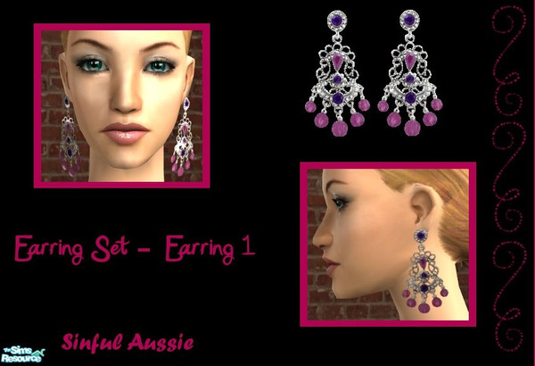 Sims 2 — Earring Set - 1 by sinful_aussie — 