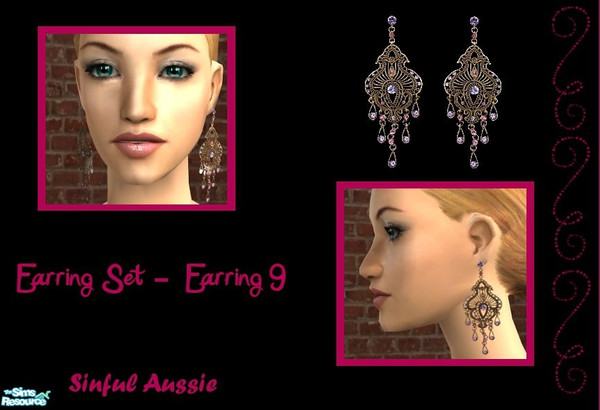 Sims 2 — Earring Set - 9 by sinful_aussie — 