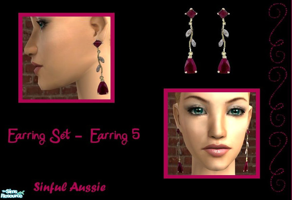 Sims 2 — Earring Set - 5 by sinful_aussie — 