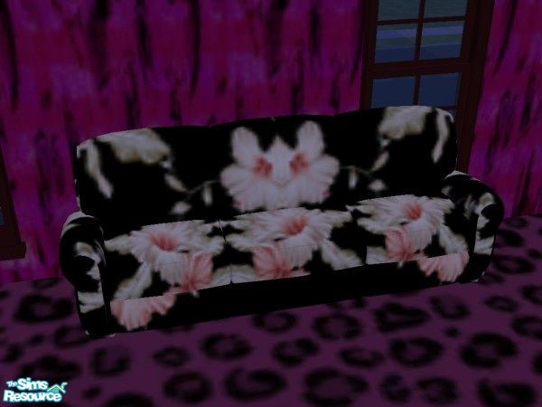 Sims 2 — 5 Pink Punk Couches - Flowers by staceylynmay2 — Five pink punk recolours of base game couch.playboy bunny,