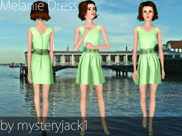 Sims 3 — Melanie Dress by mysteryjack1 — A cute, retro Tea dress :) It has two re-colourable parts :)