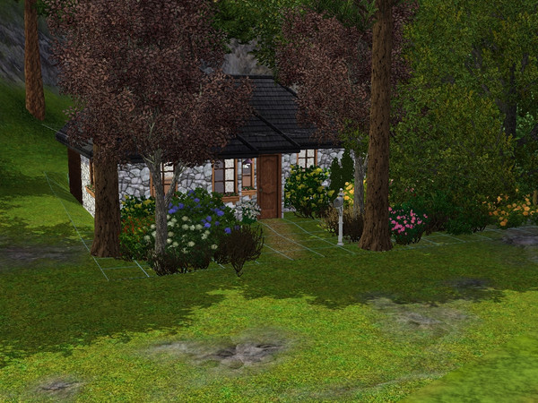 Sims 3 — Little Cottage by Hunter_Rae — This is a cute little Cottage in a Forrest. Kitchen, eating, living and sleeping