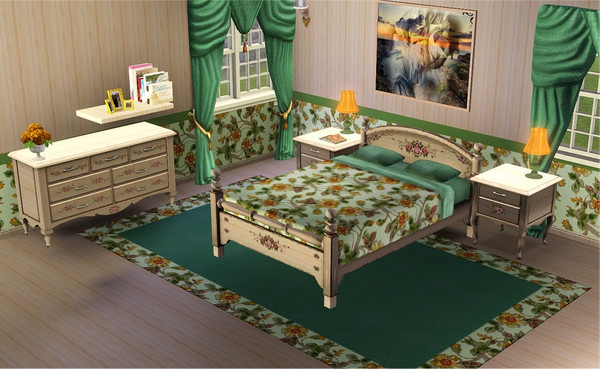 Sims 3 — marcorse-gold rose wild pattern by marcorse — Golden flowered briars in full bloom . . all over!