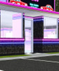 Sims 3 — Pappys_diner_wall by pappy19752 — Black exterior stone tile with upper and lower pink and blue neon
