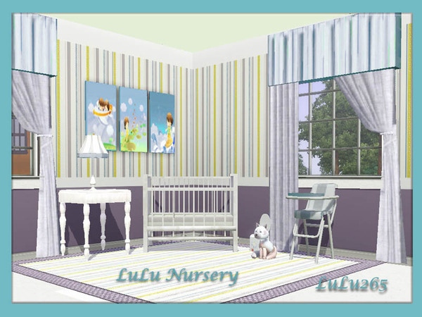 Sims 3 — Lulu Baby Nursery by Lulu265 — A small nursery set in pastel colours.