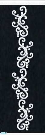 Sims 2 — Black and White Set - Wall 10 by Grisu — Part of my Black and White Set. Black wallpaper with stucco crown,