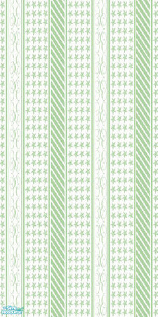 Sims 2 — FIDM Textiles Stripes Set  - 4 Mint Green by drea220 — Mint green and white. This wallpaper set is courtesy of