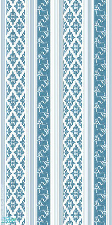 Sims 2 — FIDM Textiles Stripes Set  - 3 Blue by drea220 — Blue and white. This wallpaper set is courtesy of StyleSight