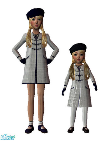 Sims 2 — Matching Coats for Sister Sims by giasims — Matching coat for girls and toddlers. Can be found under everyday