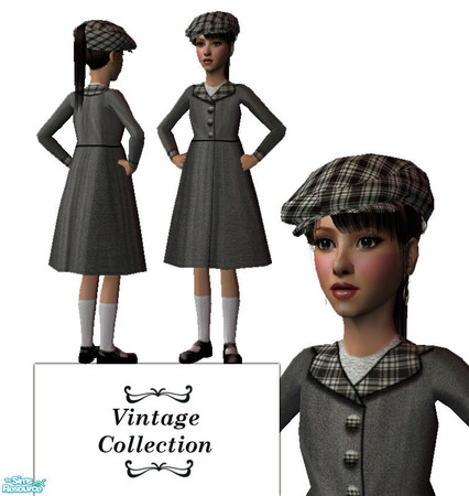 Sims 2 — Coat and hat by giasims — Matching coat and hat for little girls. Can be found under everyday and outerwear (for