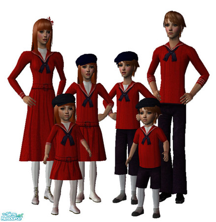 Sims 2 — Sailor Suit Collection 1 by giasims — Historical sailor suits for toddlers to teens