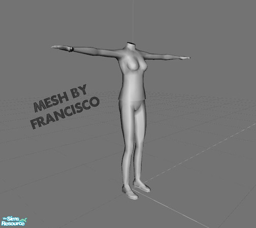 Sims 2 — New Mesh - Francisco by francisssko — Mesh file. With alpha editable pants and jacket