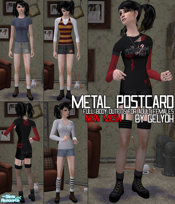 Gelydh S Metal Postcard Full Body Outfits For Adult Females