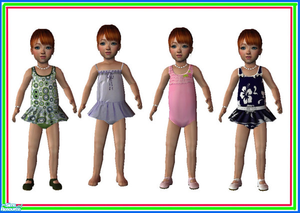 Sims 2 — Toddler Summer Suits by giasims — Summer outfits for toddlers. Requires mesh from page 2 and 11.