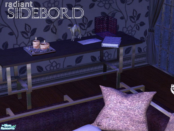 Sims 2 — Radiance Purple Moon Living - sideboard by kibanahnah — A recolor of Reflexionistin JoySet, in deep purple. The