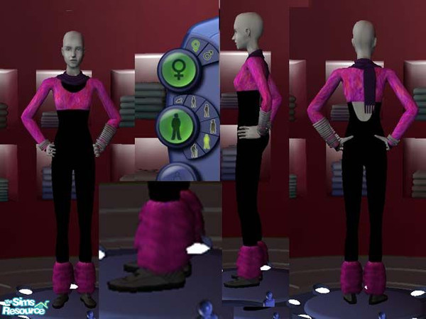 Sims 2 — Fur Dance & Jogasuit by shiva_jmr — I saw Cruella\'s design and that made me want to make one of my own. So