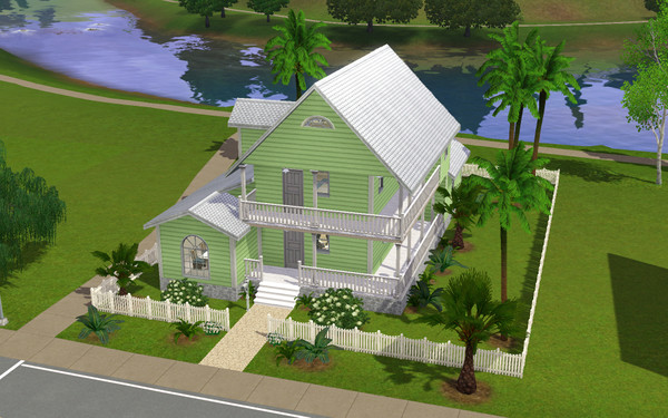 Sims 3 — Just Beachy by elena99e2 — This modest, yet spacious beach home is perfect for a family of 5 with a young child.