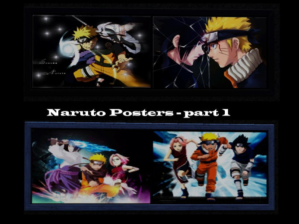 Sims 3 — Naruto Posters 3x1 by CloudwalkerNZ2 — Collections of Naruto Posters 3x1 CAS information: decor, paintings,