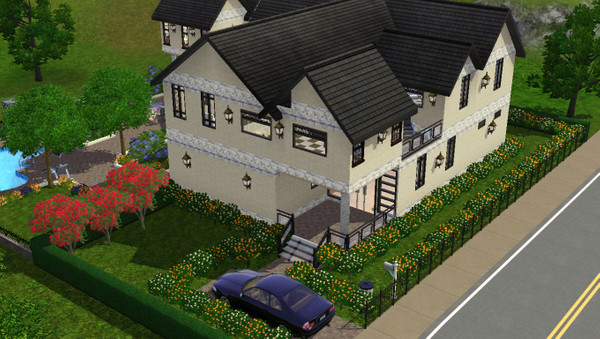 Sims 3 — Garden Heights by Phathum6900 — This house consists of an open spaced living room, kitchen/dining room, study, 1