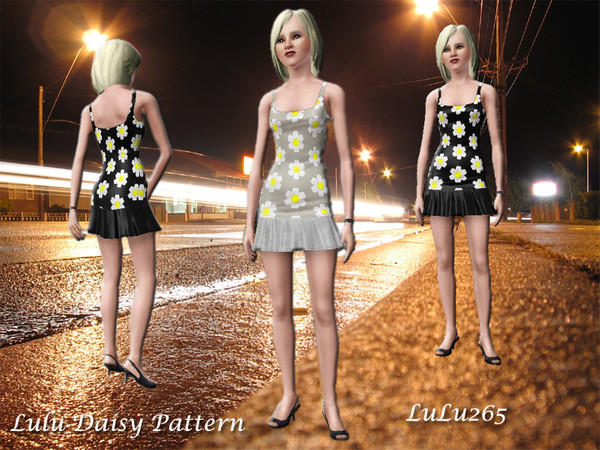 Sims 3 — Lulu 3 colour flowers  by Lulu265 — Lulu 3 colour flowers a lovely flower pattern fully recolourable to use on
