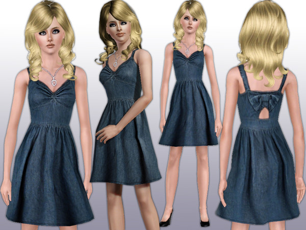 Sims 3 —  by simseviyo — Jean Dress Mesh by harmonia09