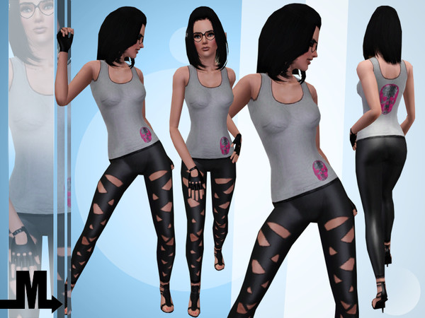 Sims 3 — Shiny Cut Leggings by miraminkova — Dark And Strong Edition Keep in touch with fashion!