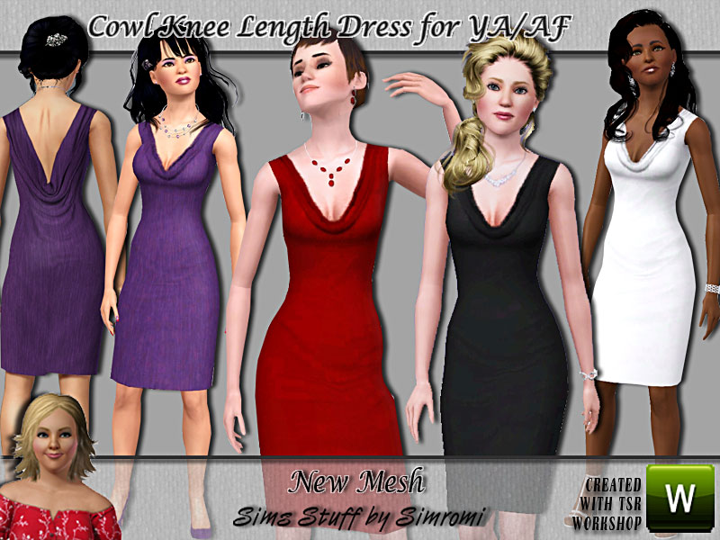 the sims 3 cc knee length dress