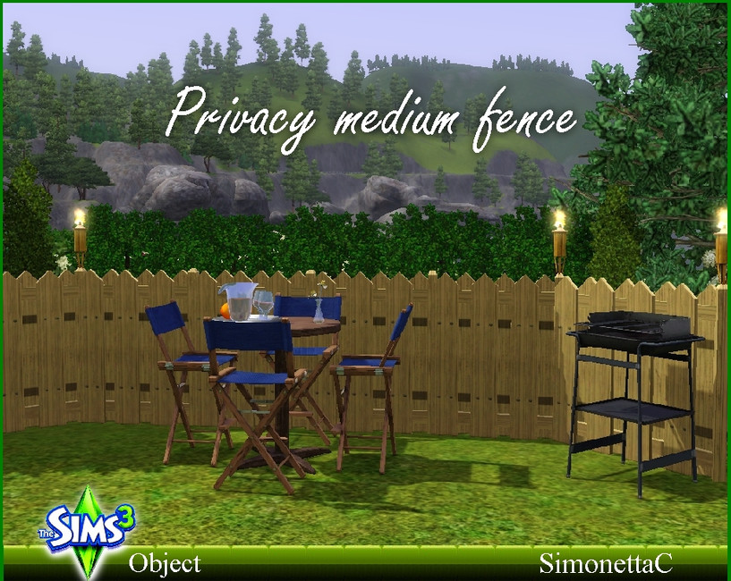 The Sims Resource Privacy medium fence