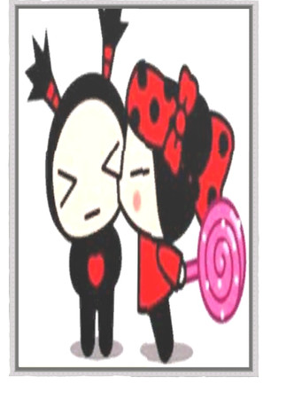 Sims 3 — Pucca Paintings by Q-Girl — Painting of Pucca character