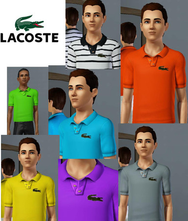 Sims 3 — Lacoste Polo  by RamenNoodles — FINALLY, this fashion forward polo is avaliable for your sims to get (even if