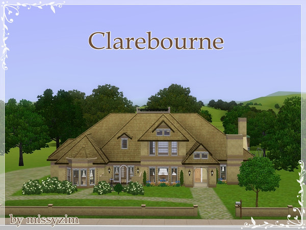 Sims 3 — Clarebourne by missyzim — Country mansion with lots of room for a growing family. First floor has living room,