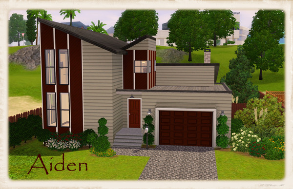 Sims 3 — Aiden by elena99e2 — Single guy? Then this is the house for you! The simple yet elegant, modern design makes it