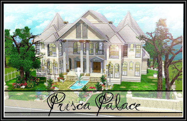Sims 3 — Prisca Palace by Bugab00 — A beautiful regal home built with high topped roofs and several grand rooms. The