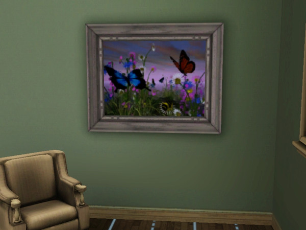 Sims 3 — Painting butterfly by TigerLiyene2 — Beautiful butterfly Painting. Cost of painting is $3000. Hope you like it