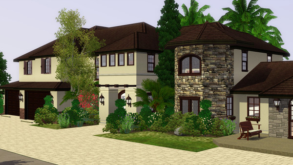 Sims 3 — The Martelli by Liugao — The Martelli is a mediterranean-inspired home perfect for any sim! The home contains 4