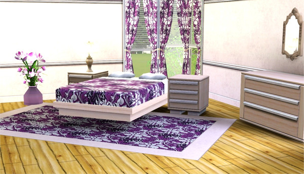 Sims 3 — marcorse_fuchsia bells pattern by marcorse — A striking allover pattern of stylised fuchsia bells on a deep
