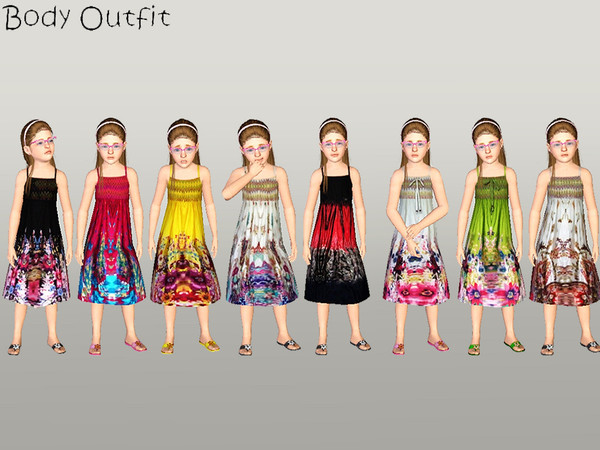 Sims 3 — punie_fcbody_058 by punie — Not recolorable. 8 versions.
