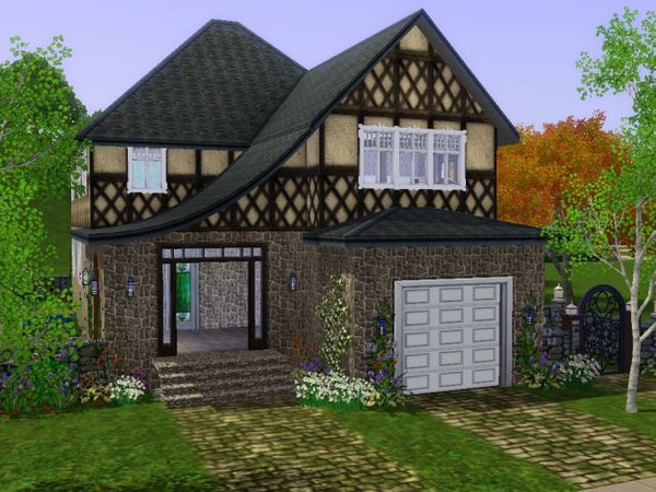 Sims 3 — Old World Shell by jadepanther198303 — 3 bedroom 3.5 bath 1 car garage shell.