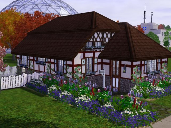 Sims 3 — Tudor Shell 1 by jadepanther198303 — 2 bed 1 bath tudor cottage