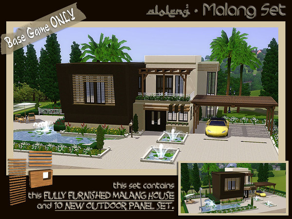 Sims 3 — Malang Fully furnished by aloleng — 3 bedroom house with 2 car garage and 2 toilet and bath, complete with pool,