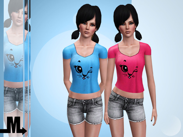 Sims 3 — Your Turn 2 by miraminkova — Three simple, cute tops.