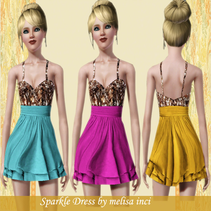 The Sims Resource - Sparkle Dress